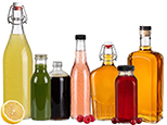 Browse glass beverage bottles.